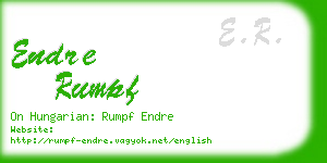 endre rumpf business card